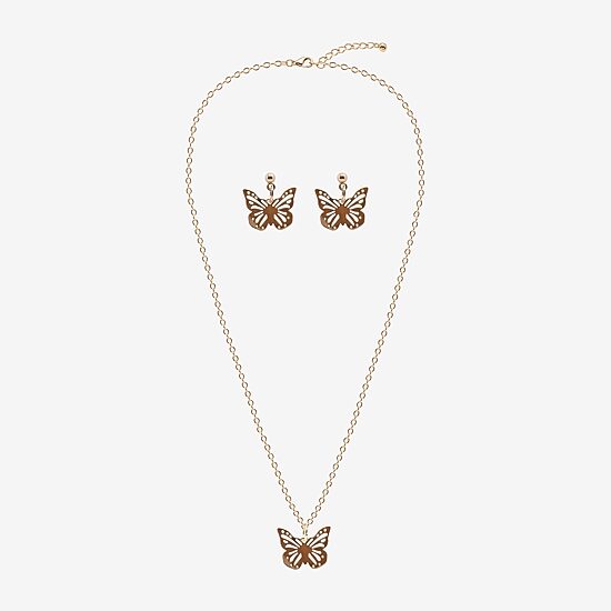 AEROPOSTALE Womens Butterfly 2-pc. Necklace Set
