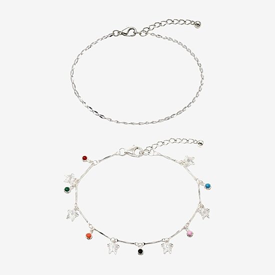 AEROPOSTALE Delicates Womens 9 Inch Solid Bead Ankle Bracelet