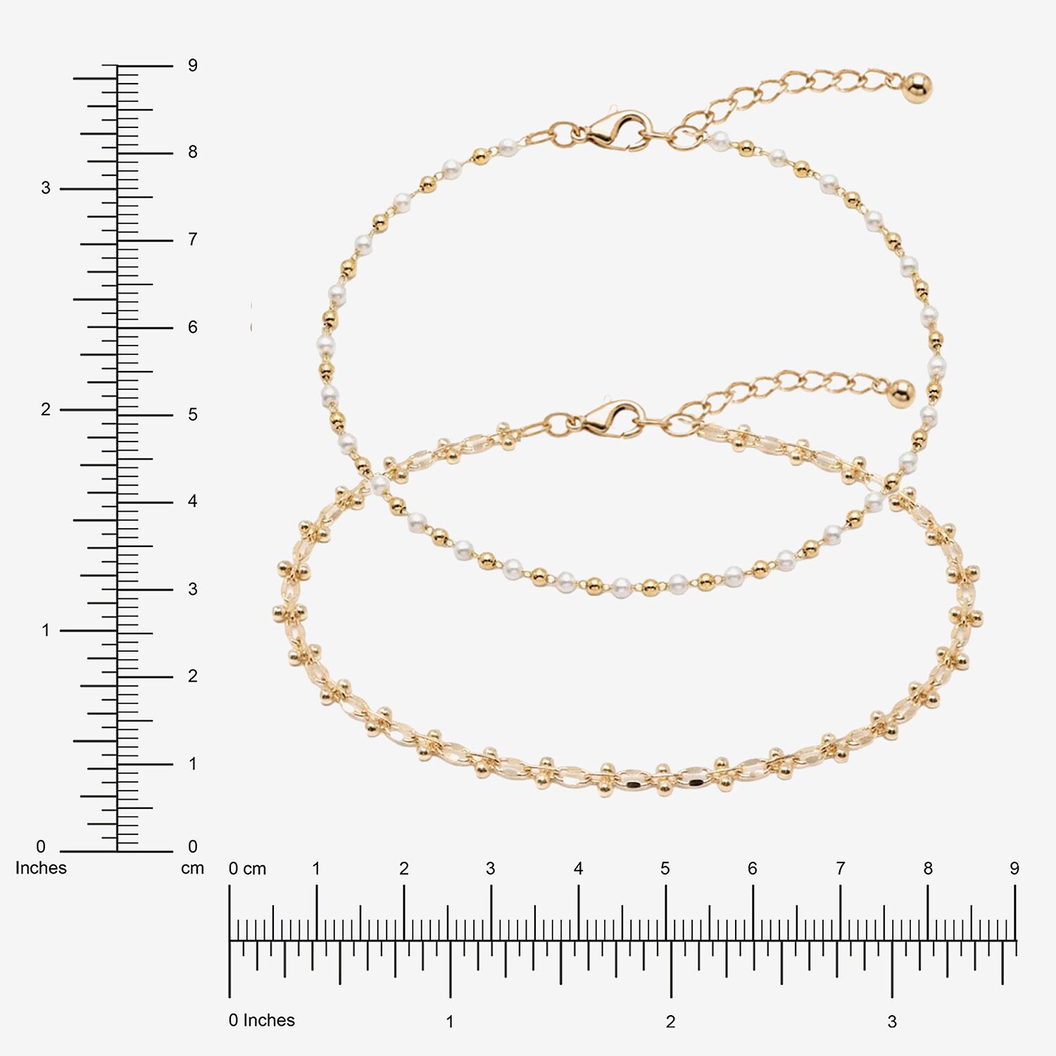 AEROPOSTALE Delicates Womens 9 Inch Solid Bead Ankle Bracelet