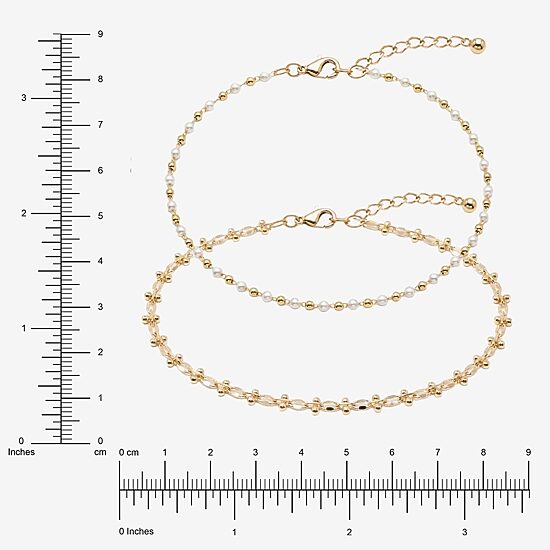 AEROPOSTALE Delicates Womens 9 Inch Solid Bead Ankle Bracelet