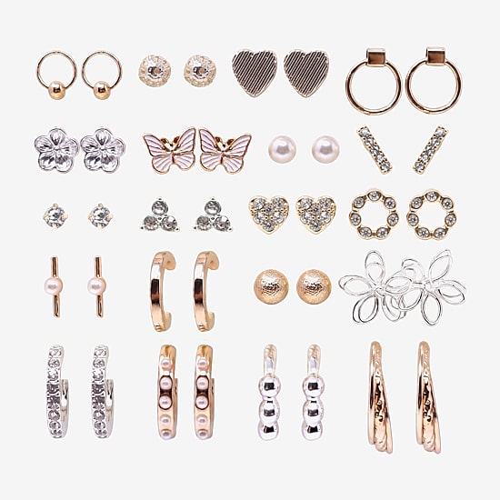 AEROPOSTALE Womens Crystal Circle Earring Set
