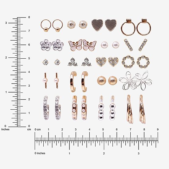 AEROPOSTALE Womens Crystal Circle Earring Set