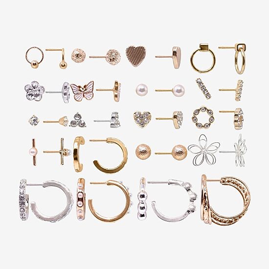 AEROPOSTALE Womens Crystal Circle Earring Set
