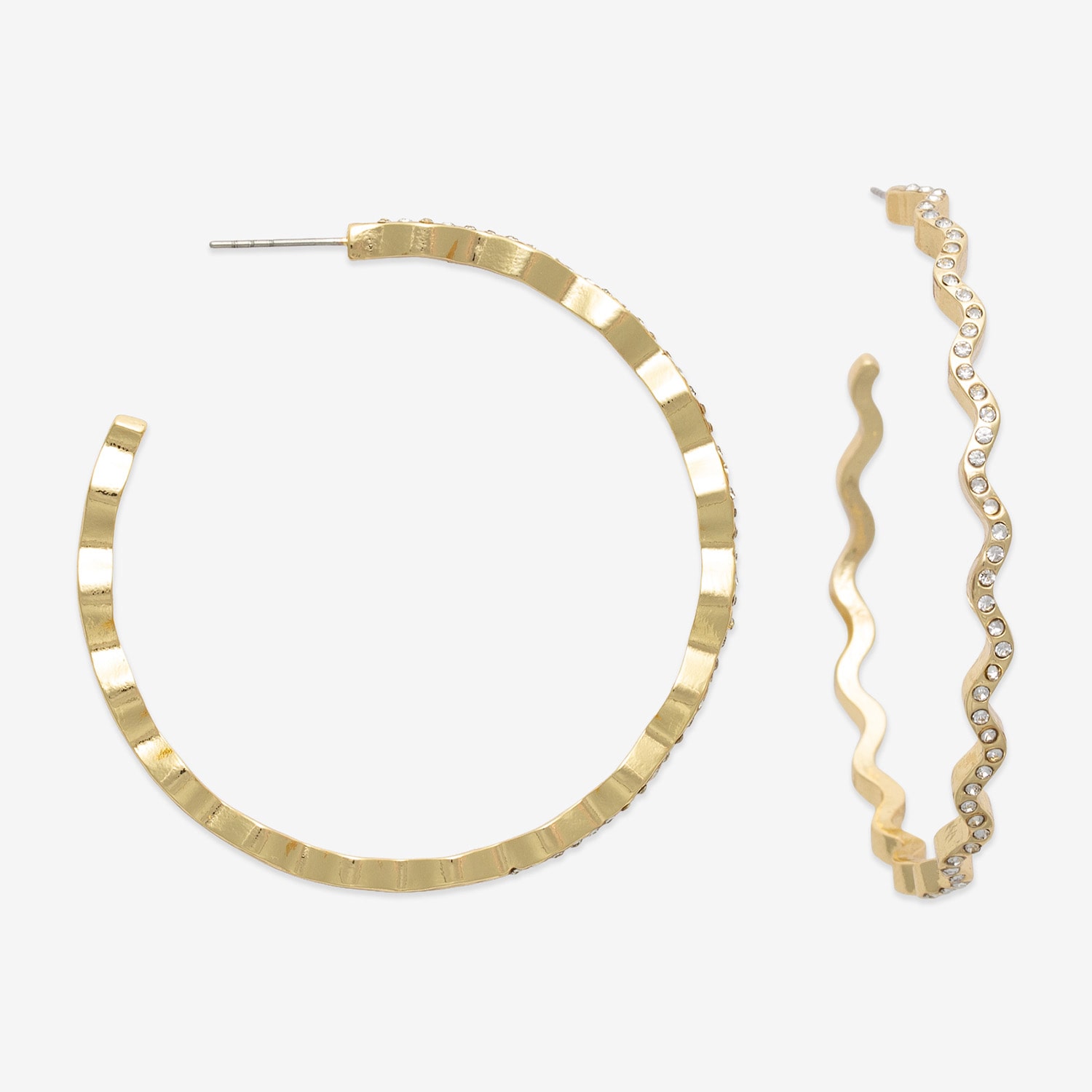 Mixit Womens Glass 56.1mm Hoop Earrings