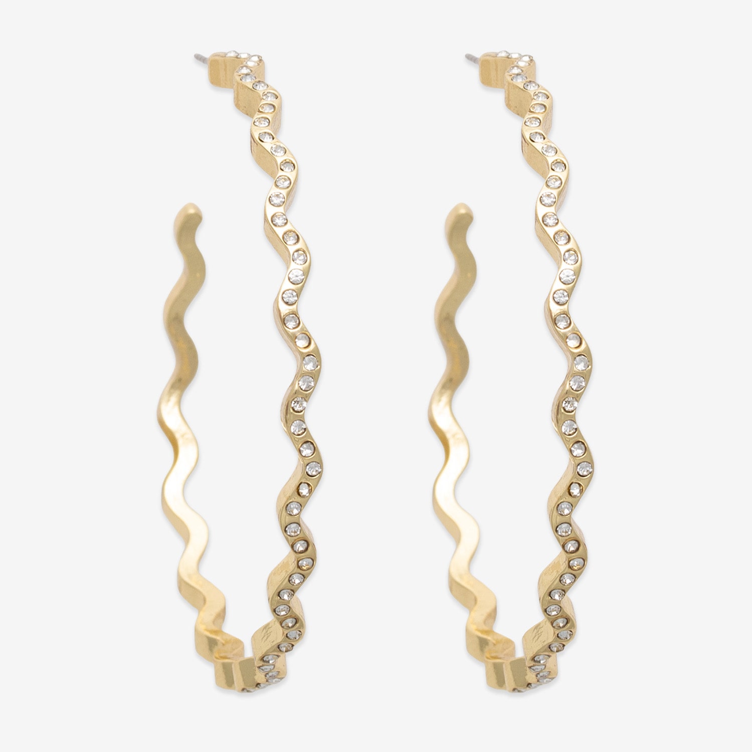 Mixit Womens Glass 56.1mm Hoop Earrings