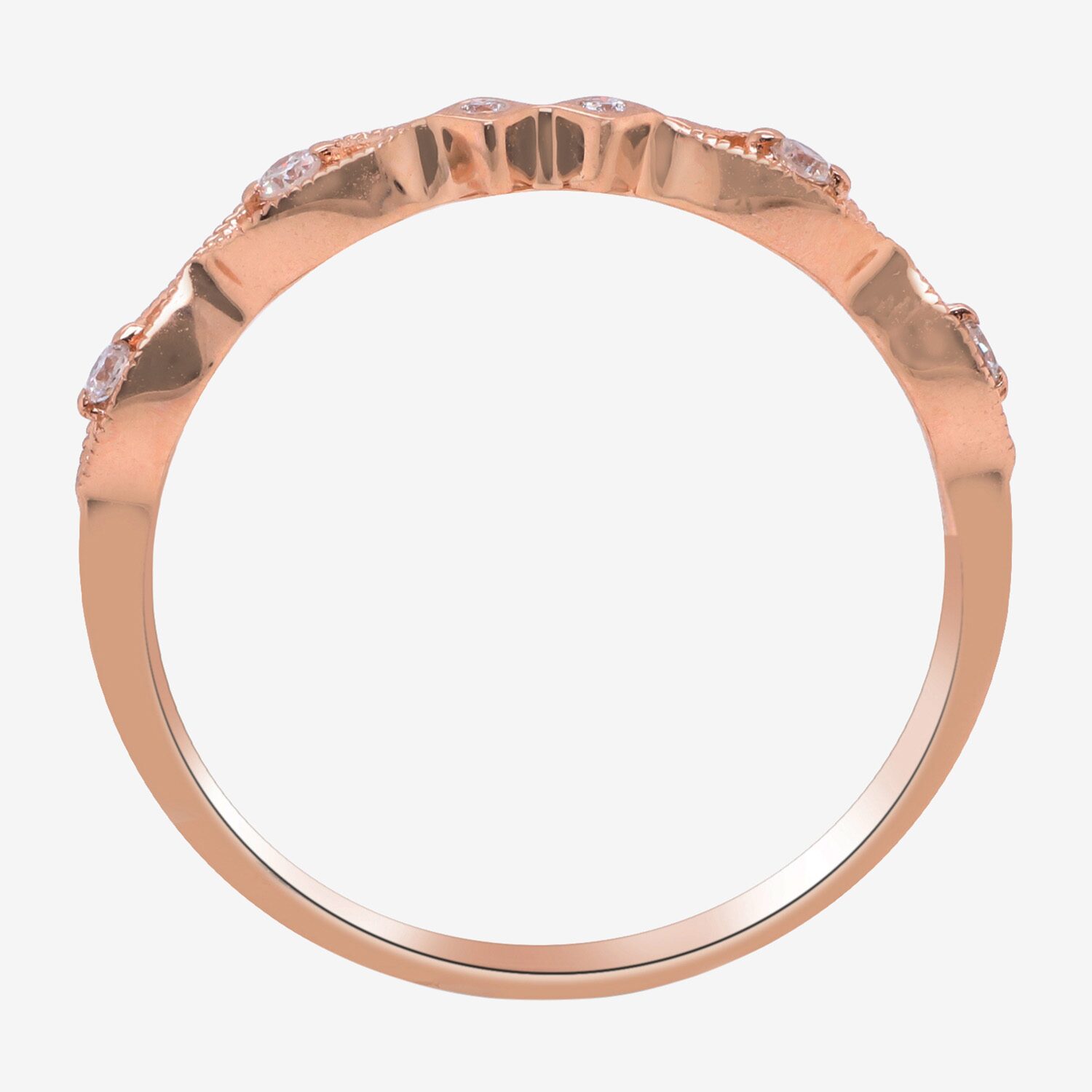 Limited Quantities! Womens 2MM Diamond Accent Natural White Diamond 14K Gold Band