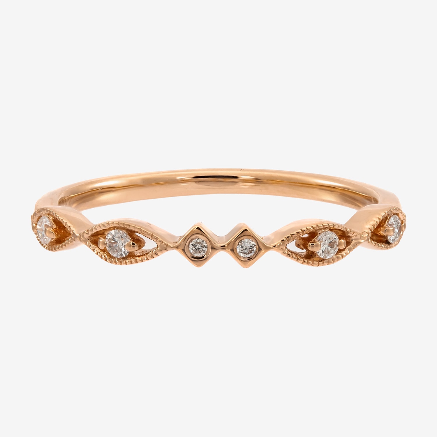 Limited Quantities! Womens 2MM Diamond Accent Natural White Diamond 14K Gold Band