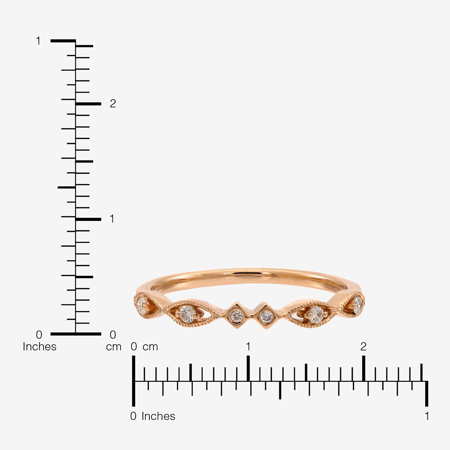 Limited Quantities! Womens 2MM Diamond Accent Natural White Diamond 14K Gold Band