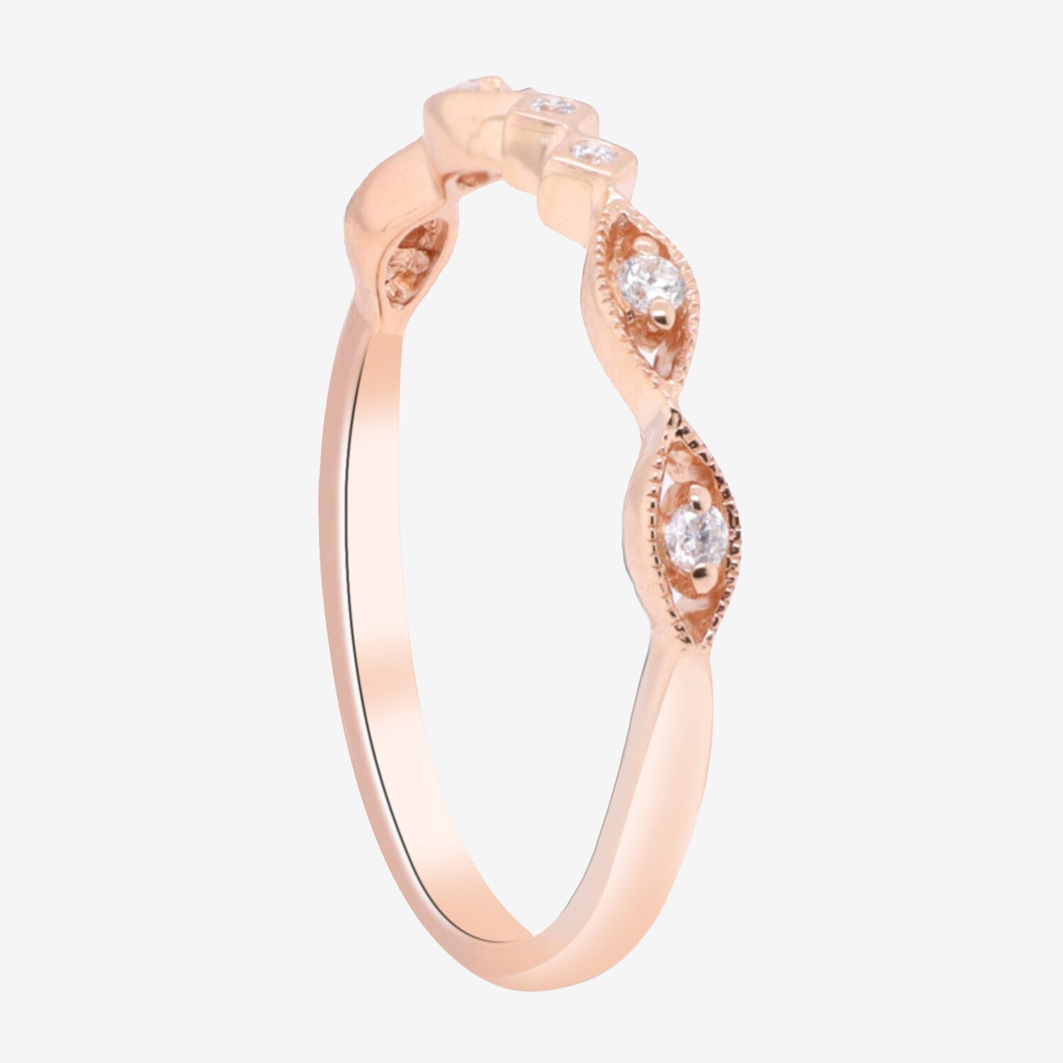 Limited Quantities! Womens 2MM Diamond Accent Natural White Diamond 14K Gold Band