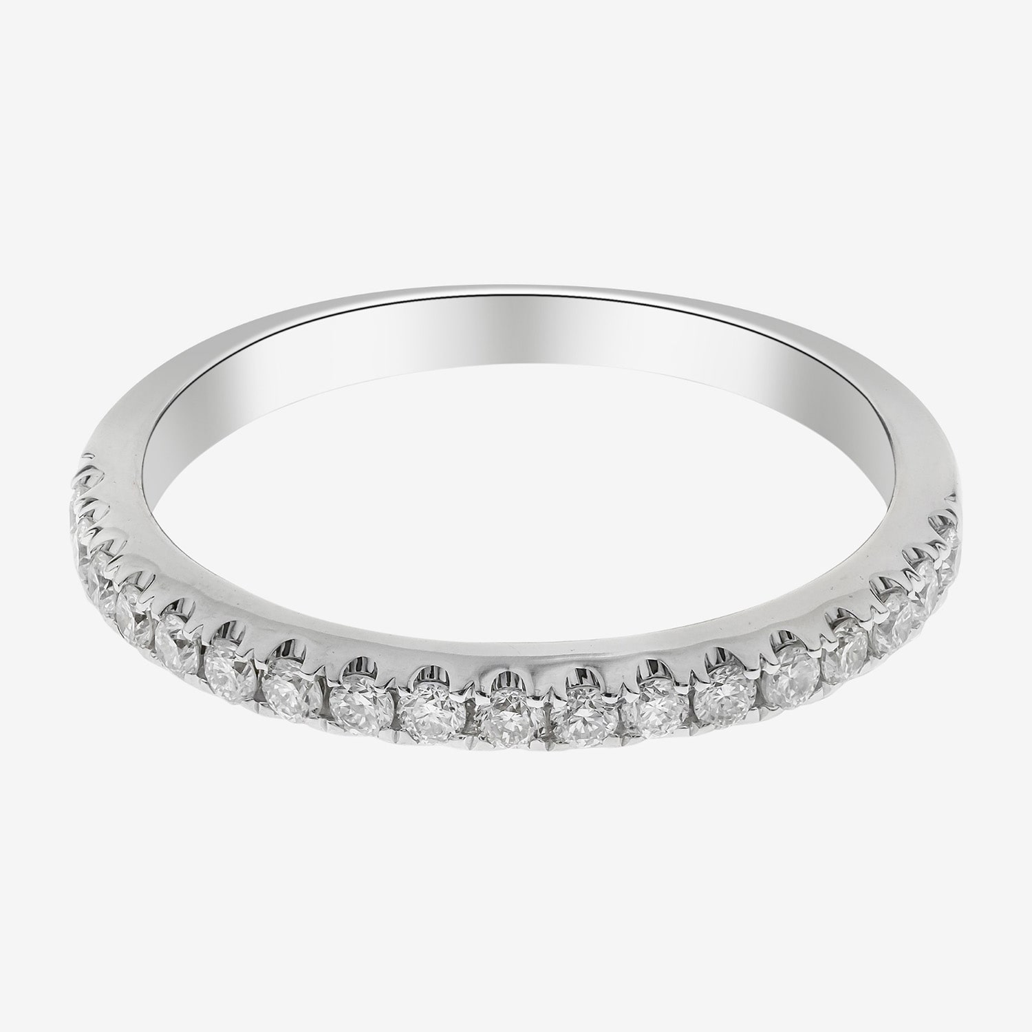 Limited Quantities! Womens 2MM 1/4 CT. T.W. Natural White Diamond 14K White Gold Wedding Band