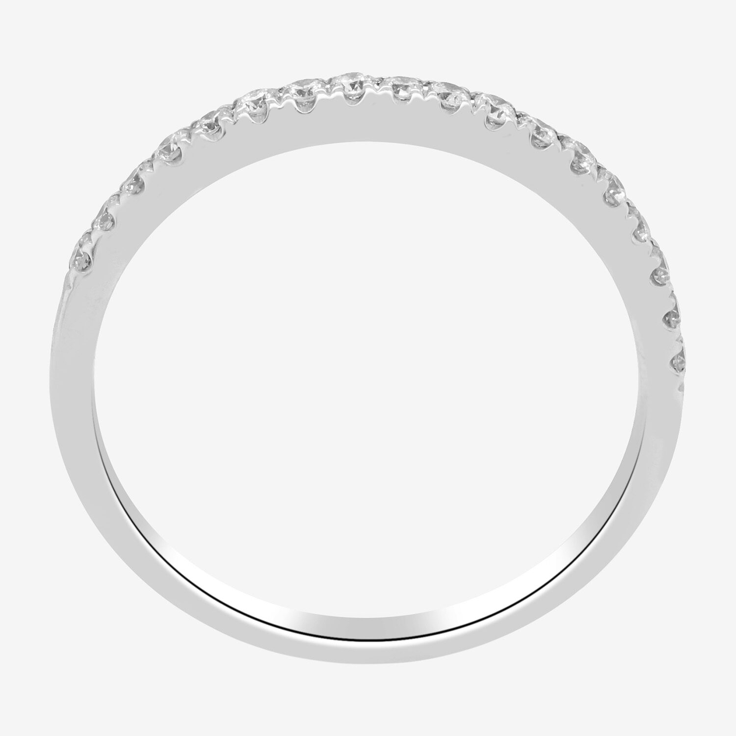 Limited Quantities! Womens 2MM 1/4 CT. T.W. Natural White Diamond 14K White Gold Wedding Band