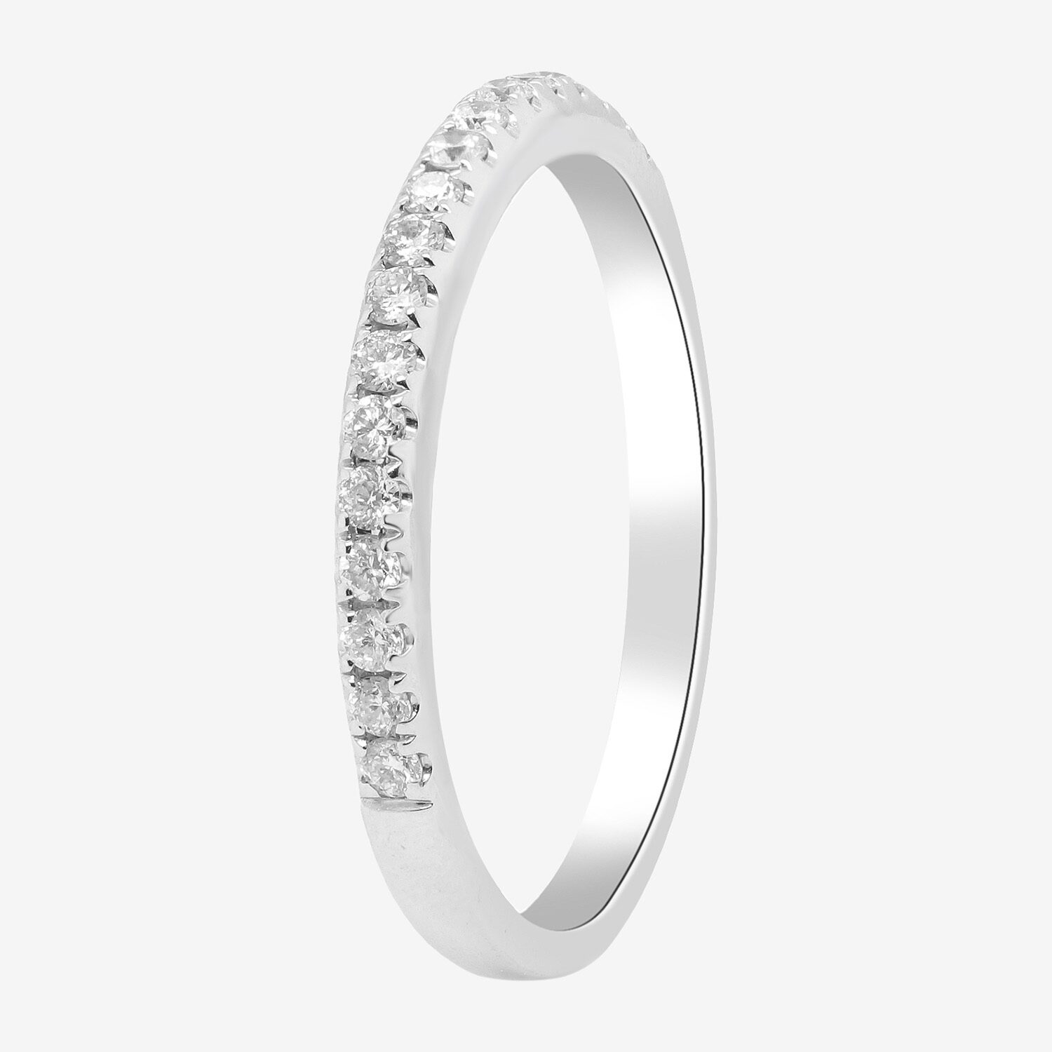 Limited Quantities! Womens 2MM 1/4 CT. T.W. Natural White Diamond 14K White Gold Wedding Band