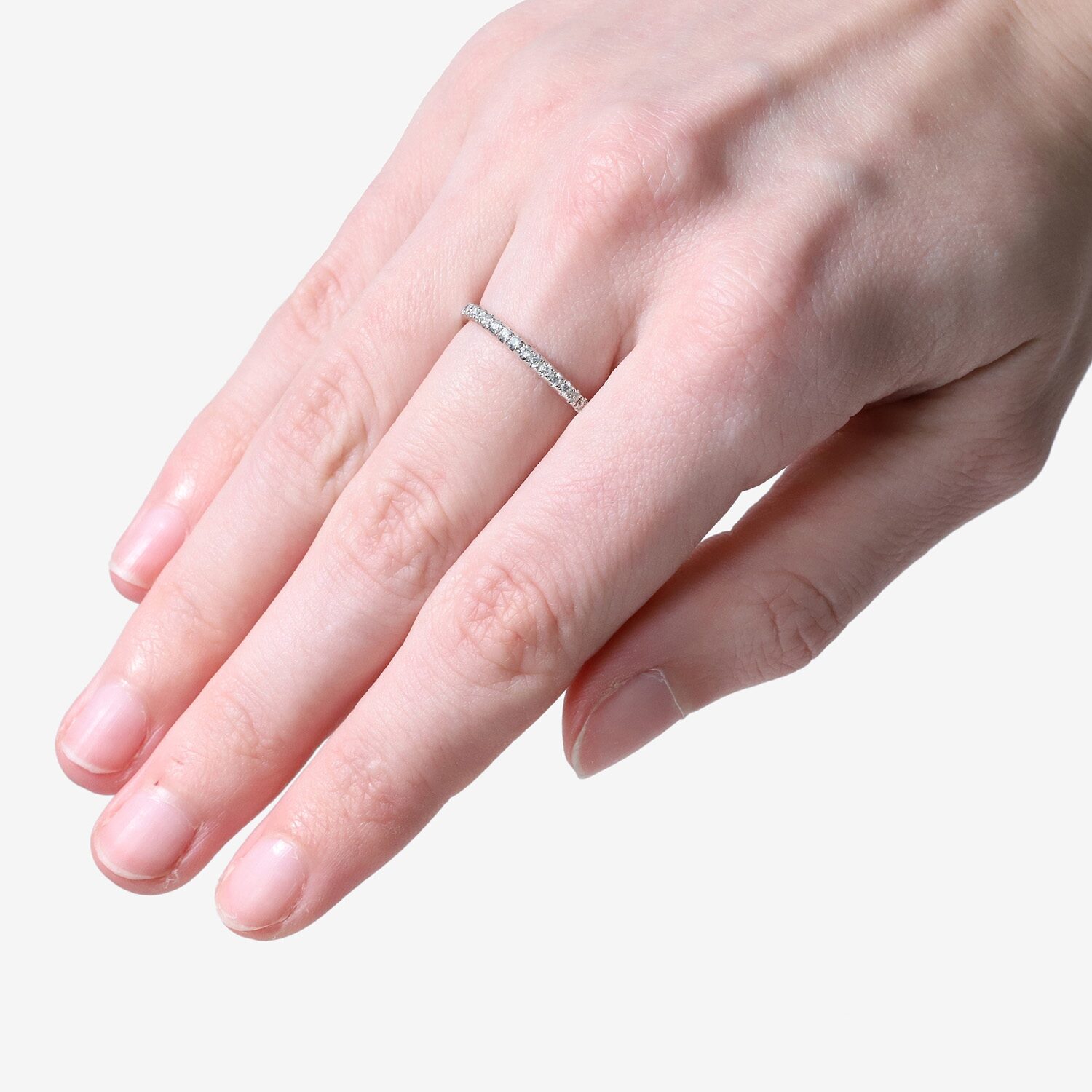 Limited Quantities! Womens 2MM 1/4 CT. T.W. Natural White Diamond 14K White Gold Wedding Band