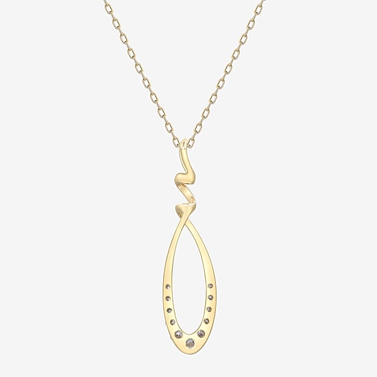 Limited Quantities! Womens 1/7 CT. T.W. Natural White Diamond 14K Gold 18 Inch Pendant Necklace