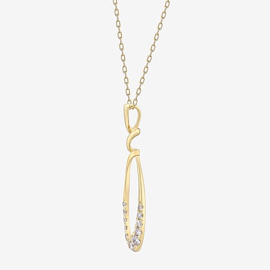 Limited Quantities! Womens 1/7 CT. T.W. Natural White Diamond 14K Gold 18 Inch Pendant Necklace
