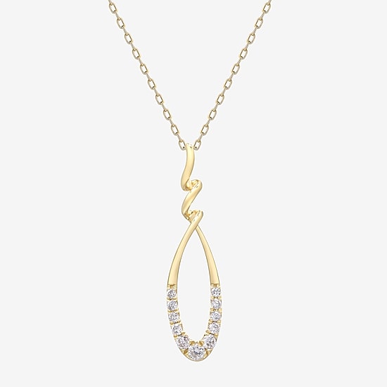 Limited Quantities! Womens 1/7 CT. T.W. Natural White Diamond 14K Gold 18 Inch Pendant Necklace