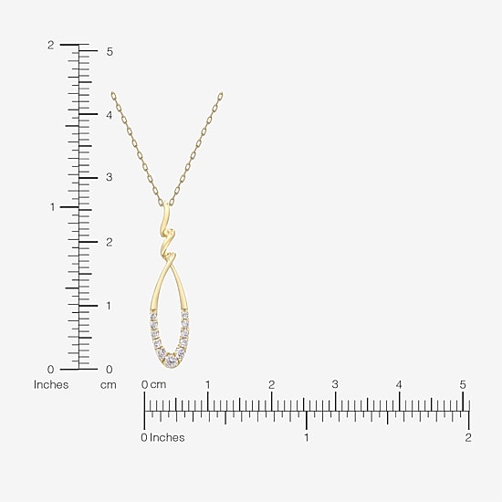 Limited Quantities! Womens 1/7 CT. T.W. Natural White Diamond 14K Gold 18 Inch Pendant Necklace