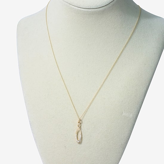 Limited Quantities! Womens 1/7 CT. T.W. Natural White Diamond 14K Gold 18 Inch Pendant Necklace