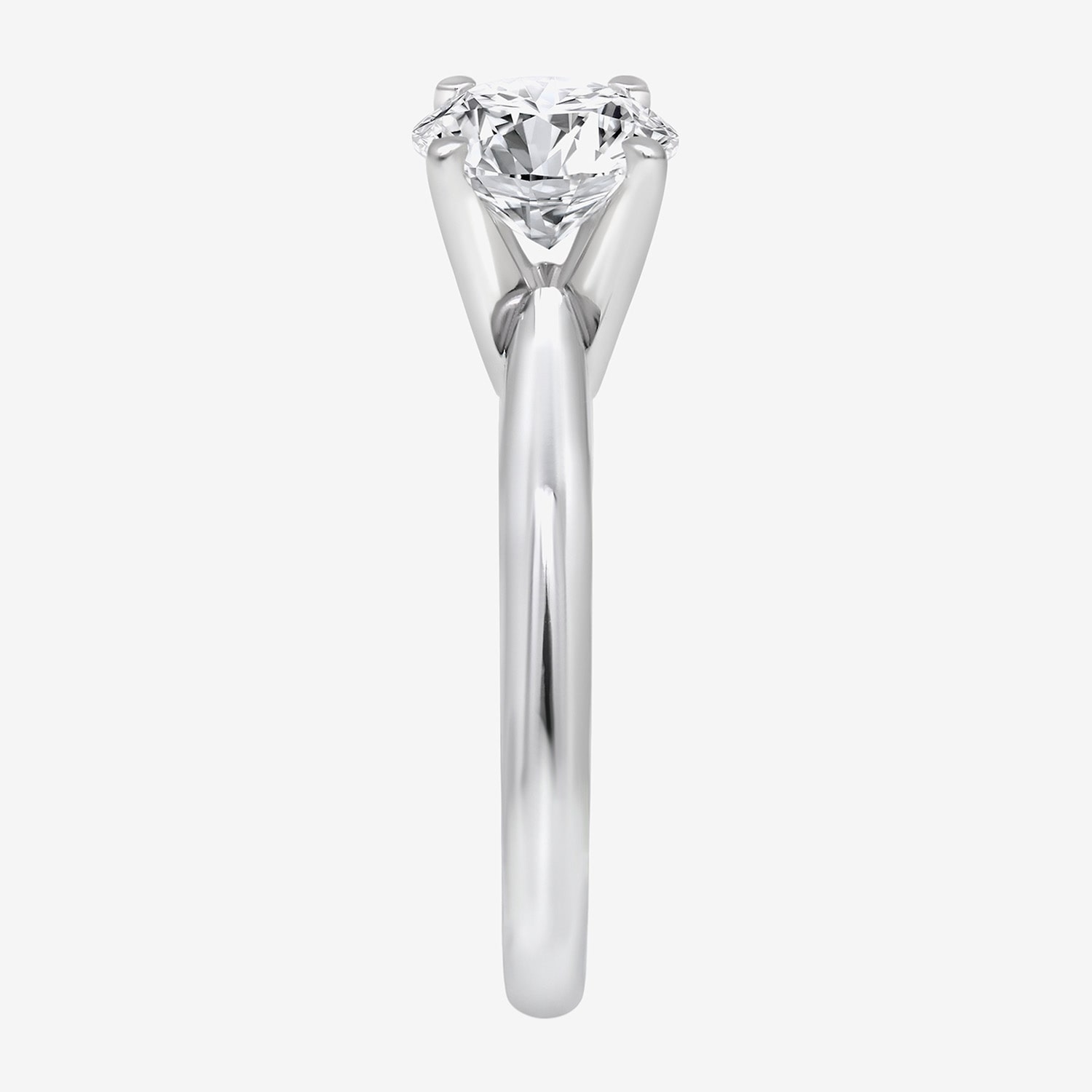 (I / I1) Womens 1 1/2 CT. Lab Grown White Diamond Sterling Silver Round Solitaire Engagement Ring