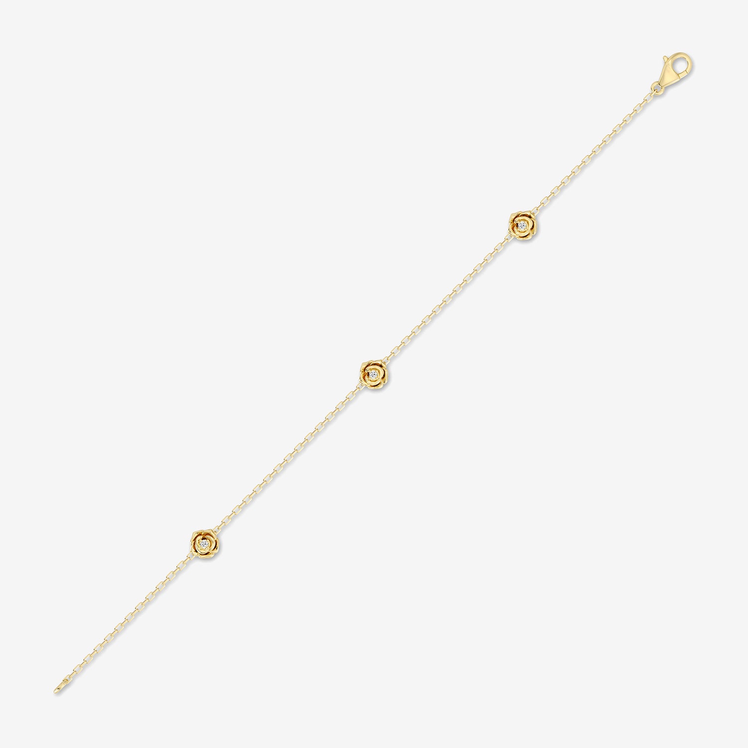 Enchanted Disney Fine Jewelry Belle Womens 14K Gold Over Silver 7 Inch Herringbone Beauty and the Beast Belle Princess Chain Bracelet