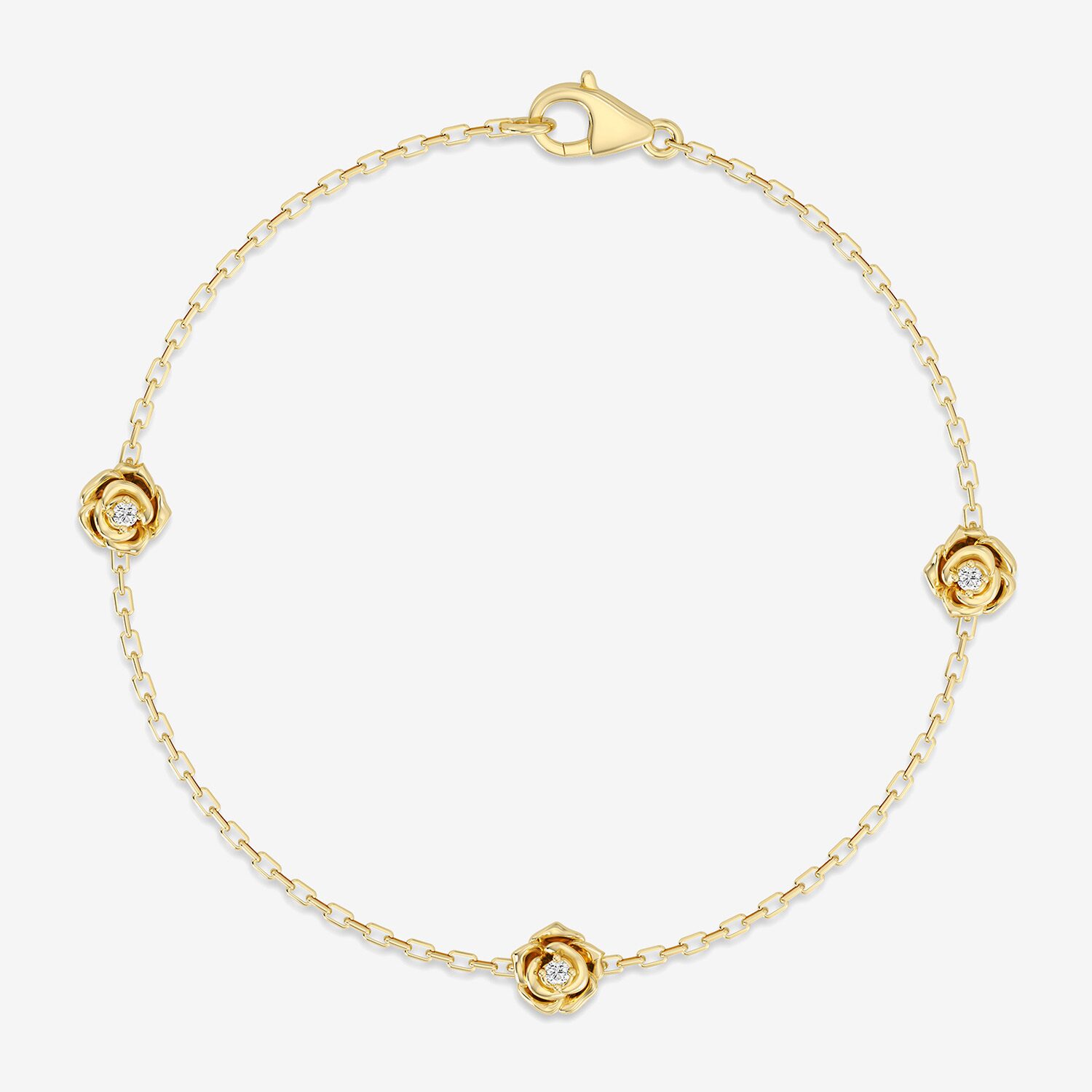 Enchanted Disney Fine Jewelry Belle Womens 14K Gold Over Silver 7 Inch Herringbone Beauty and the Beast Belle Princess Chain Bracelet