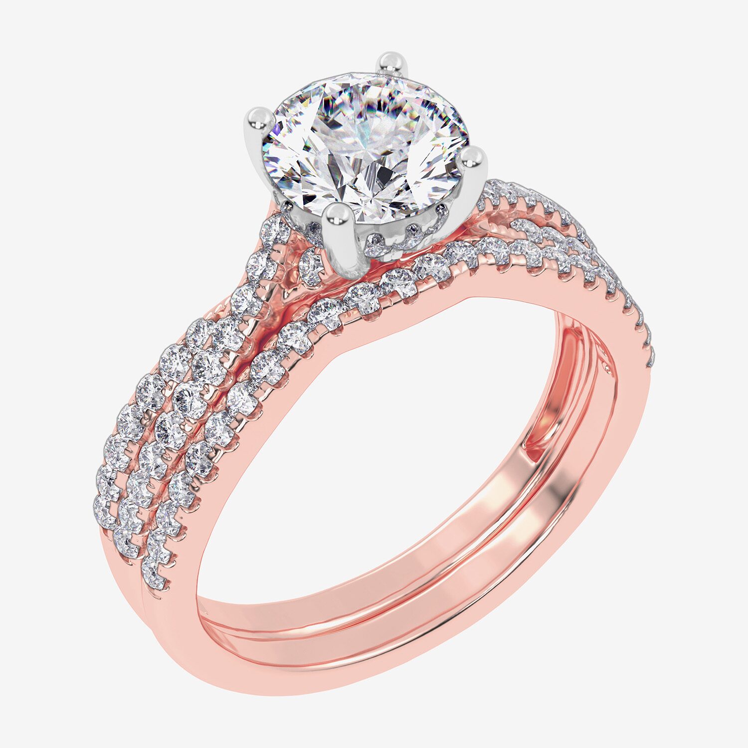 (F-G/ Vs2-Si1) Womens 3 1/2 CT. T.W Lab Grown White Diamond 10K Gold Oval Side Stone Bridal Set