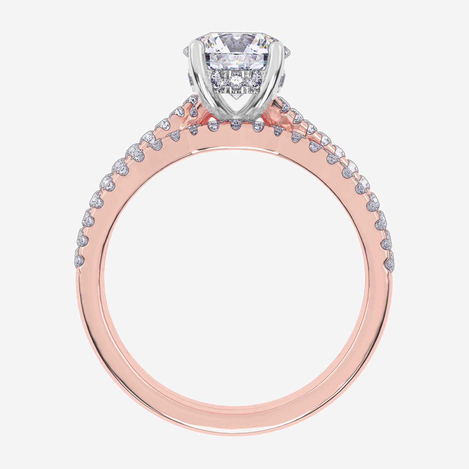 (F-G/ Vs2-Si1) Womens 3 1/2 CT. T.W Lab Grown White Diamond 10K Gold Oval Side Stone Bridal Set