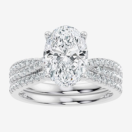 H-I / Si2-I1) Womens 1 1/2 CT. T.W. Lab Grown White Diamond 10K or