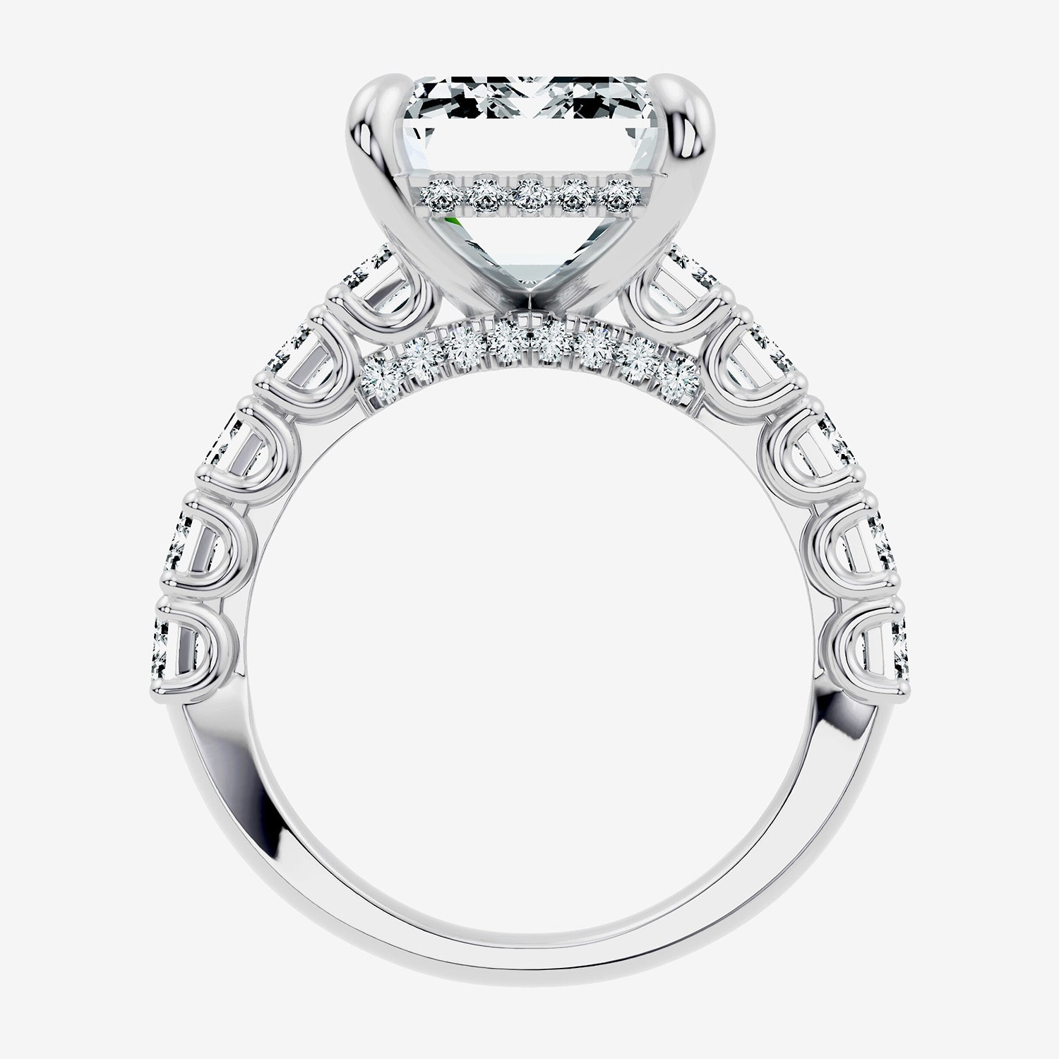Signature By Modern Bride (F- / Vs2-Si1) Womens 1/ Ct. T.W. Lab Grown White Diamond 14K Gold Side Stone Engagement Ring