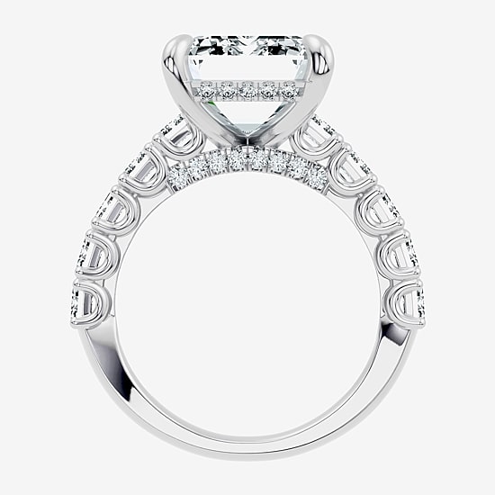 Signature By Modern Bride (F / Vs2-Si1) Womens 12 1/4 Ct. T.W. Lab Grown White Diamond 14K Gold Side Stone Engagement Ring