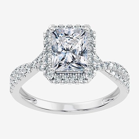 H-I / Si2-I1) Womens 1 1/2 CT. T.W. Lab Grown White Diamond 10K or