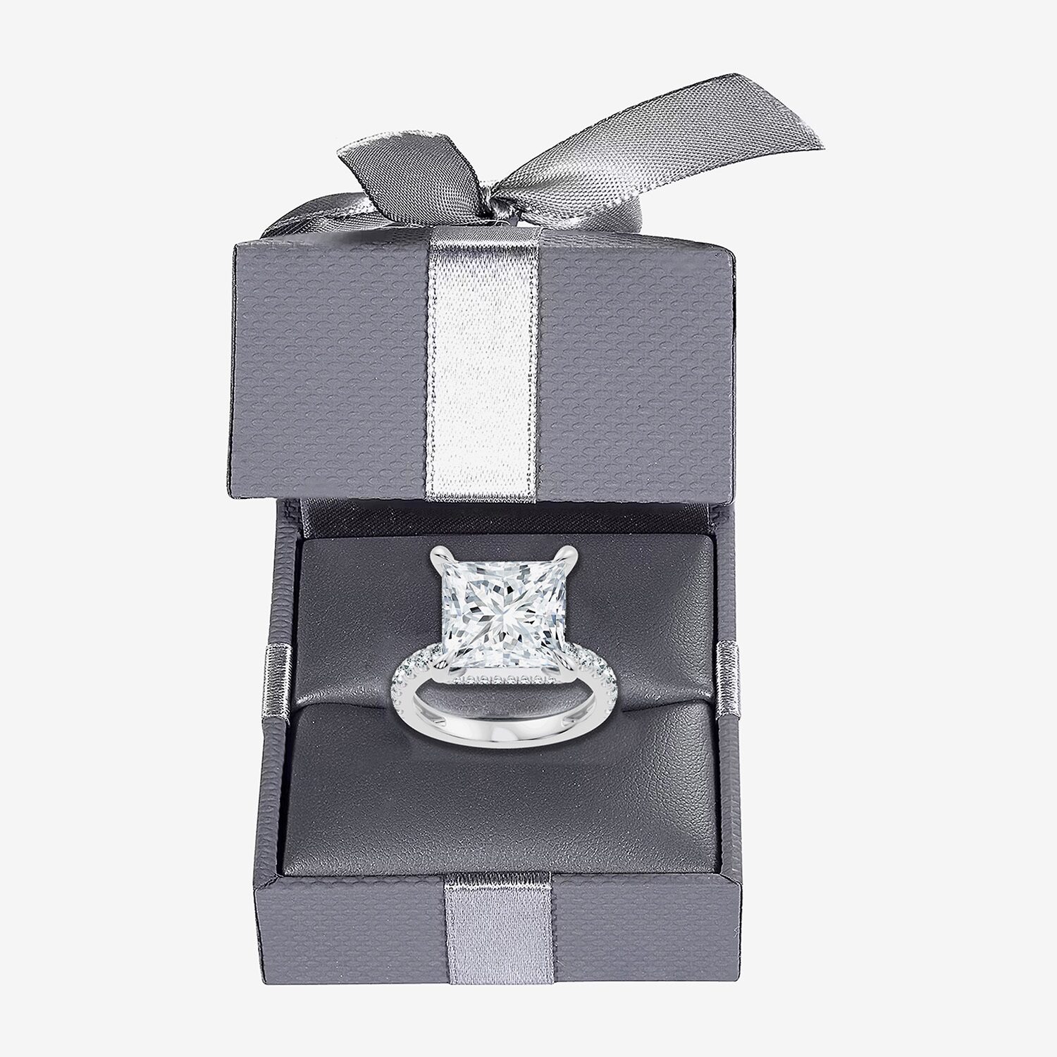 Signature By Modern Bride (G / Vs2-Si1) Womens 10 1/2 Ct. T.W. Lab Grown White Diamond 14K Gold Side Stone Engagement Ring