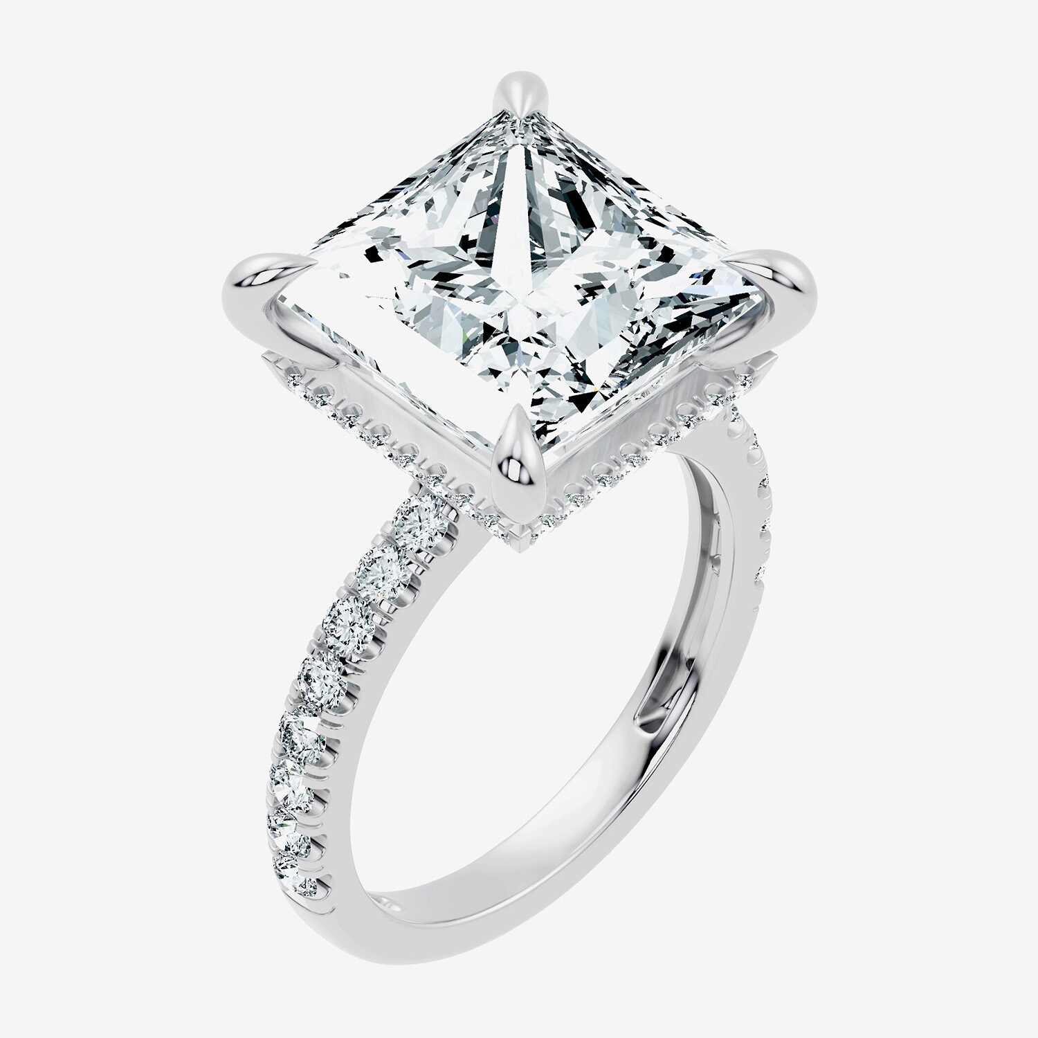 Signature By Modern Bride (G / Vs2-Si1) Womens 10 1/2 Ct. T.W. Lab Grown White Diamond 14K Gold Side Stone Engagement Ring