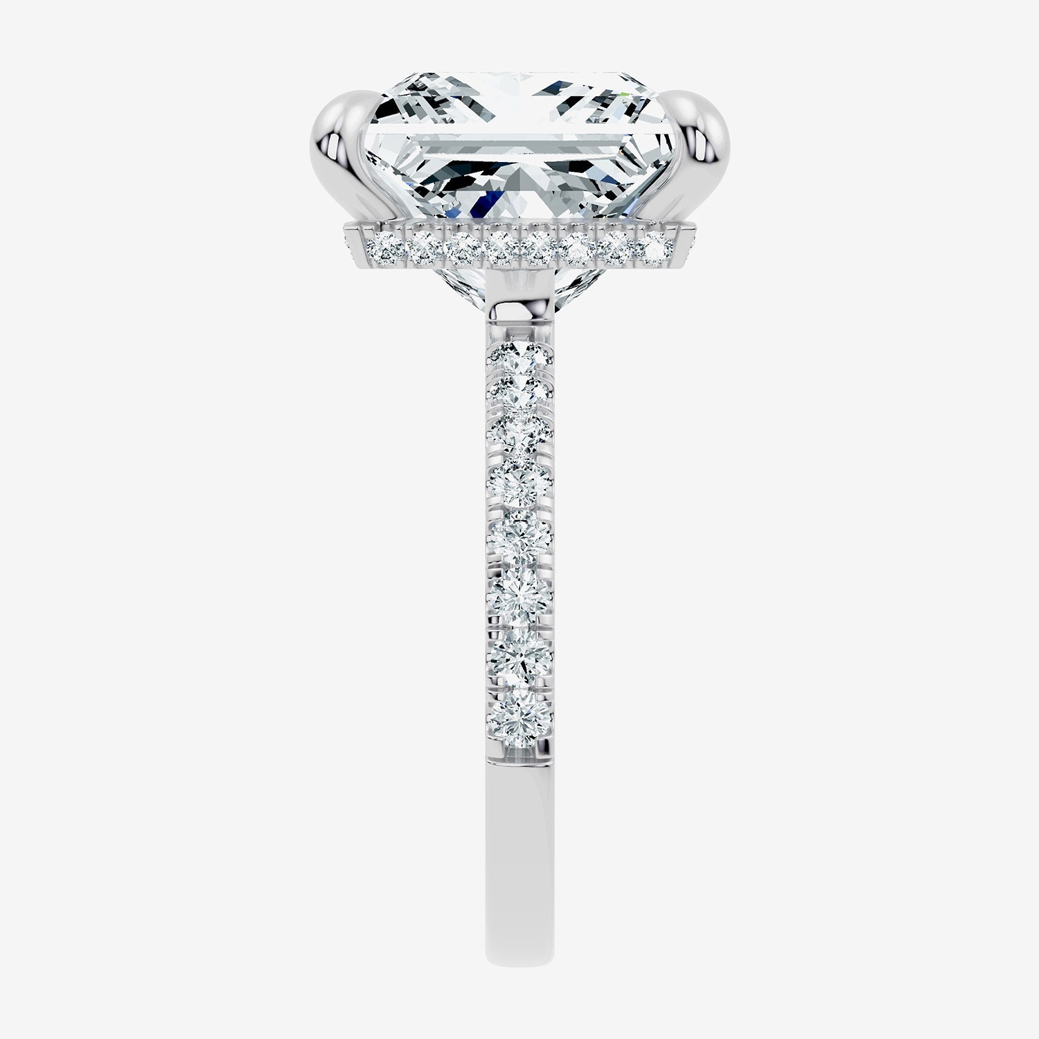 Signature By Modern Bride (G / Vs2-Si1) Womens 10 1/2 Ct. T.W. Lab Grown White Diamond 14K Gold Side Stone Engagement Ring