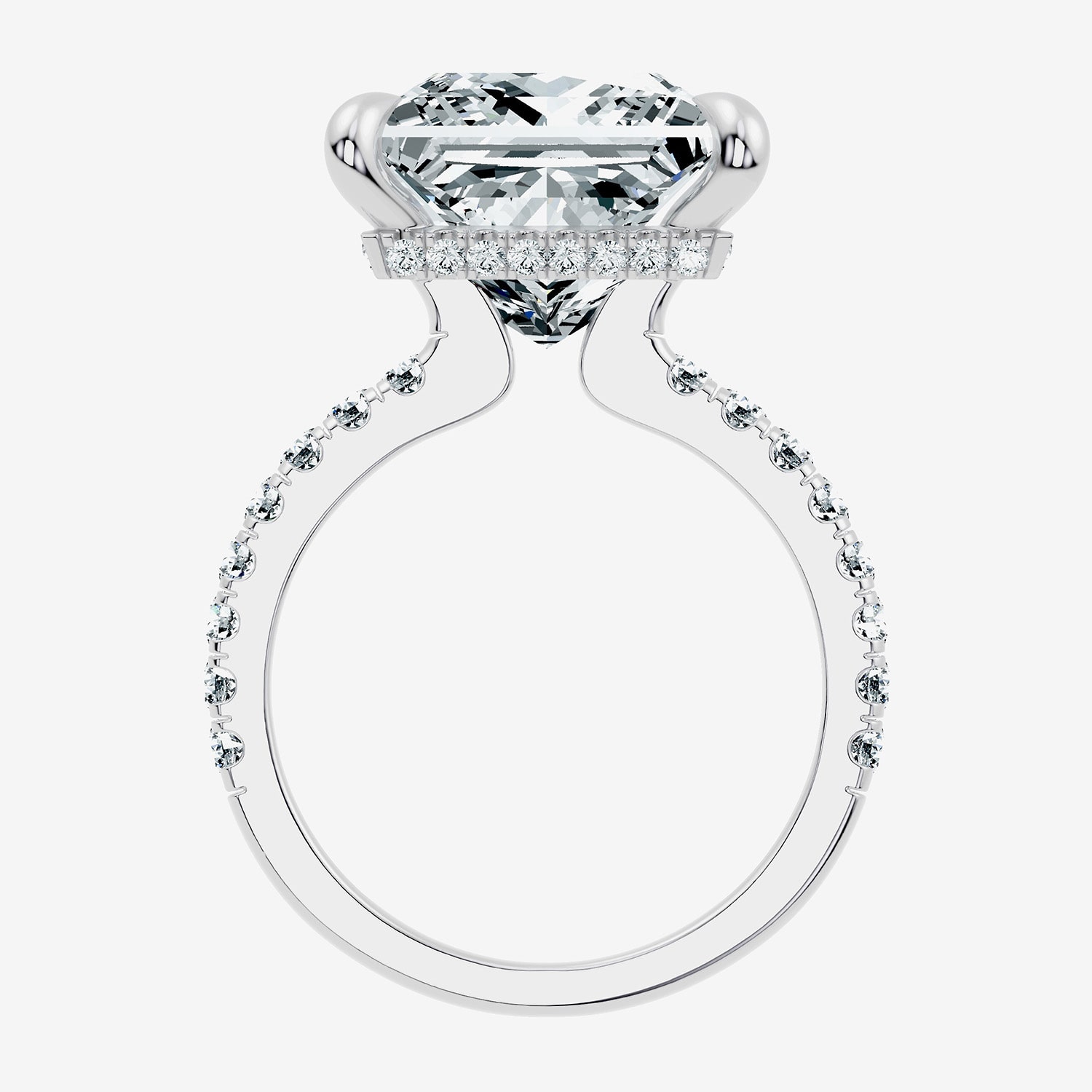 Signature By Modern Bride (G / Vs2-Si1) Womens 10 1/2 Ct. T.W. Lab Grown White Diamond 14K Gold Side Stone Engagement Ring