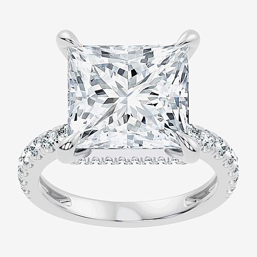 Modern Bride Signature By  (g / Vs2-si1) Womens 10 1/2 Ct. T.w. Lab Grown White Diamond 14k Gold Side