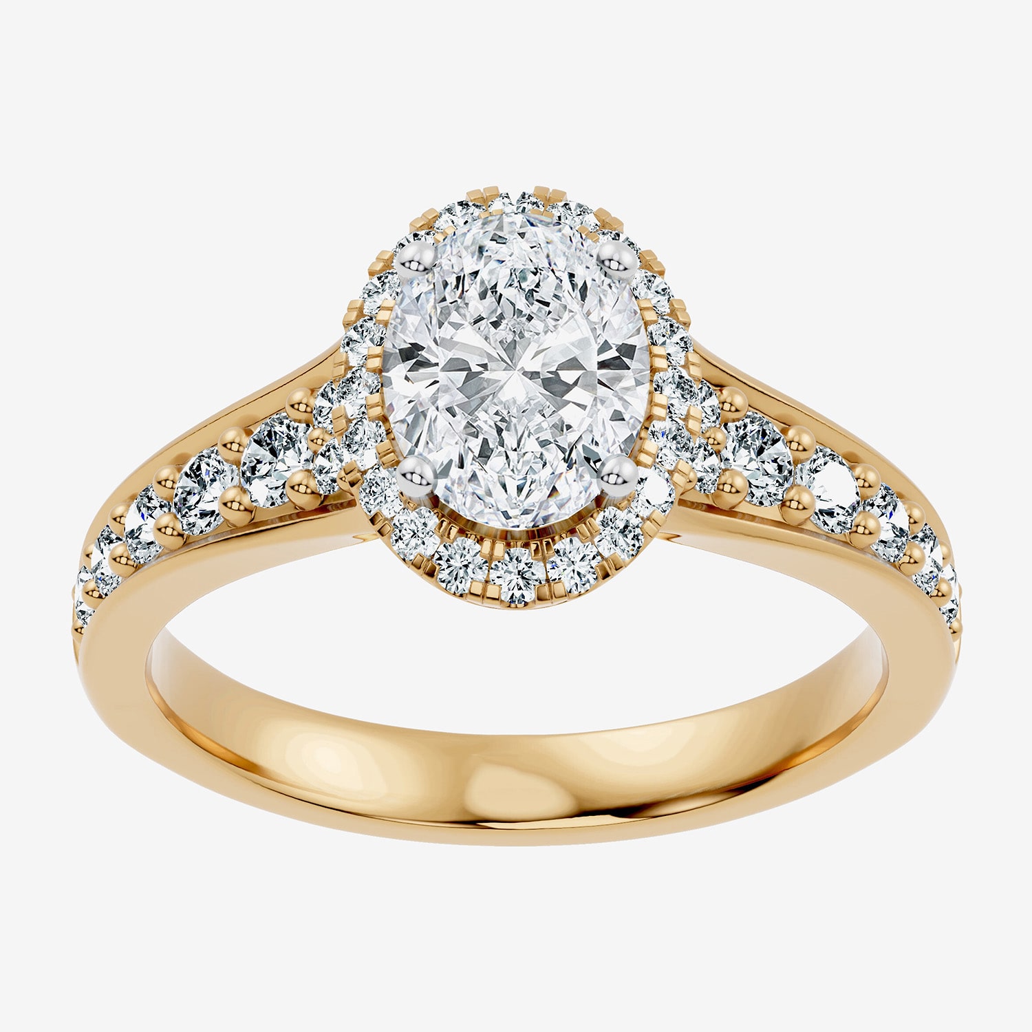 (F / Vs2-Si1) Womens 1 1/2 CT. T.W. Lab Grown White Diamond Sterling Silver Oval Side Stone Halo Engagement Ring