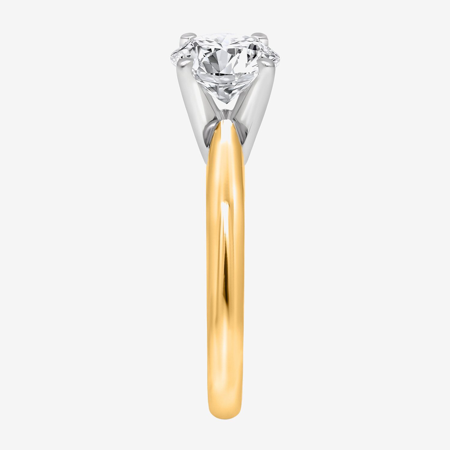 (I / I1) Womens 1 1/2 CT. Lab Grown White Diamond 14K Gold Over Silver Round Solitaire Engagement Ring