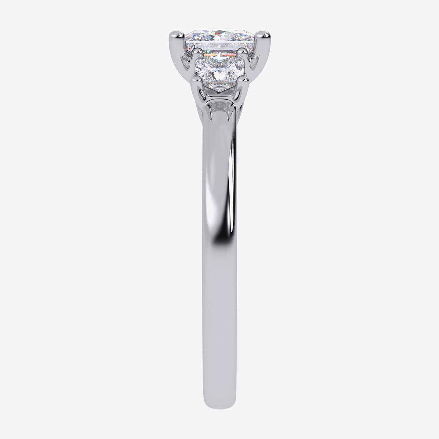 Love Lives Forever (G / Vs2-Si1) Womens 1 1/2 CT. T.W. Lab Grown White Diamond 10K Gold Side Stone 3-Stone Engagement Ring