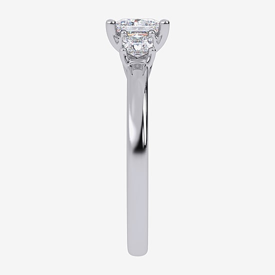 Love Lives Forever (G / Vs2-Si1) Womens 1 1/2 CT. T.W. Lab Grown White Diamond 10K Gold Side Stone 3-Stone Engagement Ring