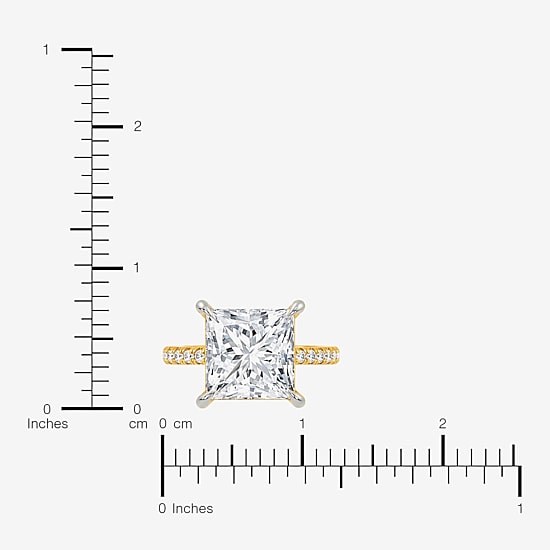 Signature By Modern Bride (F-G / Vs2-Si1) Womens 10 1/2 Ct. T.W. Lab Grown White Diamond 14K Gold Side Stone Engagement Ring