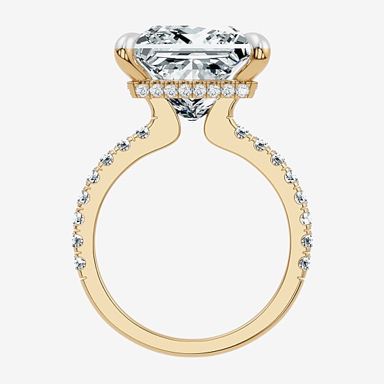 Signature By Modern Bride (F-G / Vs2-Si1) Womens 10 1/2 Ct. T.W. Lab Grown White Diamond 14K Gold Side Stone Engagement Ring