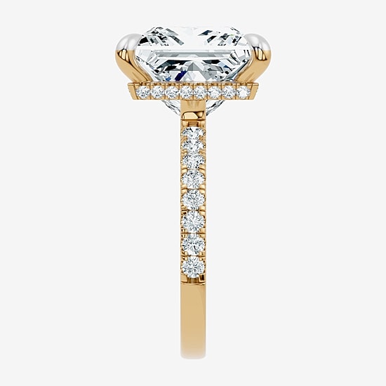 Signature By Modern Bride (F-G / Vs2-Si1) Womens 10 1/2 Ct. T.W. Lab Grown White Diamond 14K Gold Side Stone Engagement Ring