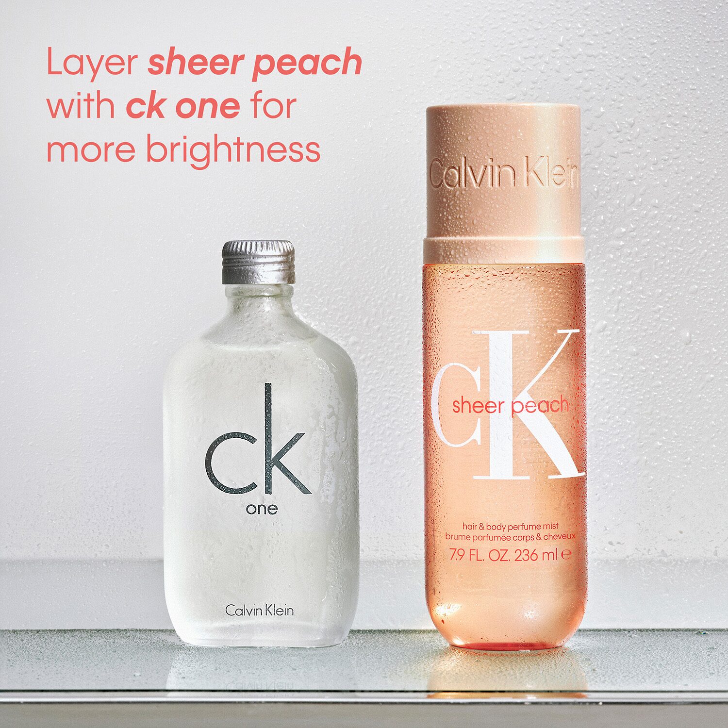 Calvin Klein Sheer Peach Hair & Body Perfume Mist