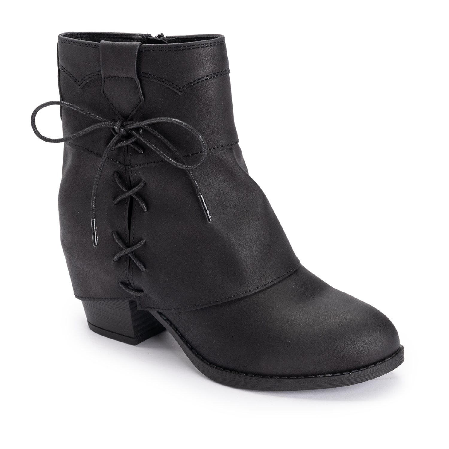 Muk Luks Womens Women'S Ml Footwear Chunky Heel Booties