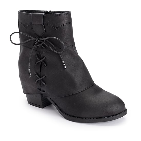 Muk Luks Womens Women'S Ml Footwear Chunky Heel Booties