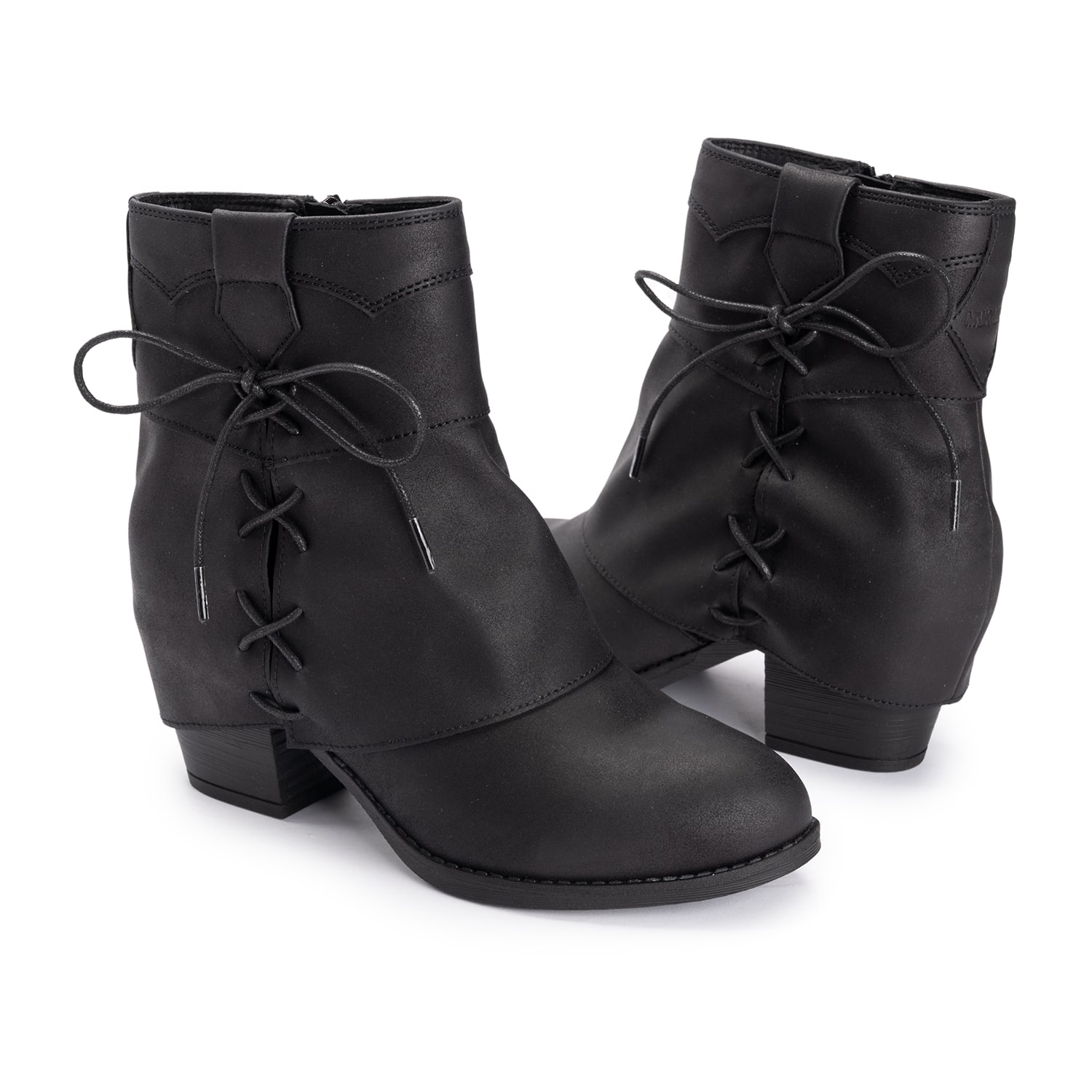 Muk Luks Womens Women'S Ml Footwear Chunky Heel Booties