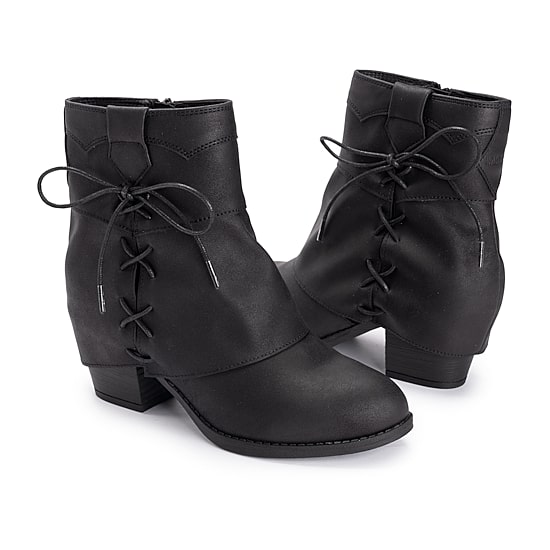 Muk Luks Womens Women'S Ml Footwear Chunky Heel Booties