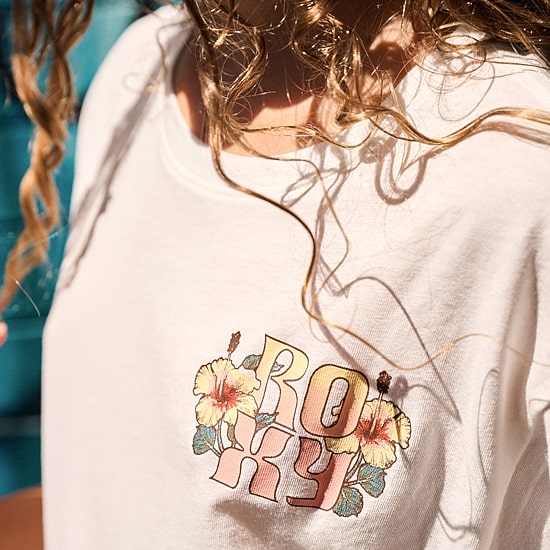 Roxy Big Kid Girls Crew Neck Short Sleeve Oversized Graphic T-Shirt
