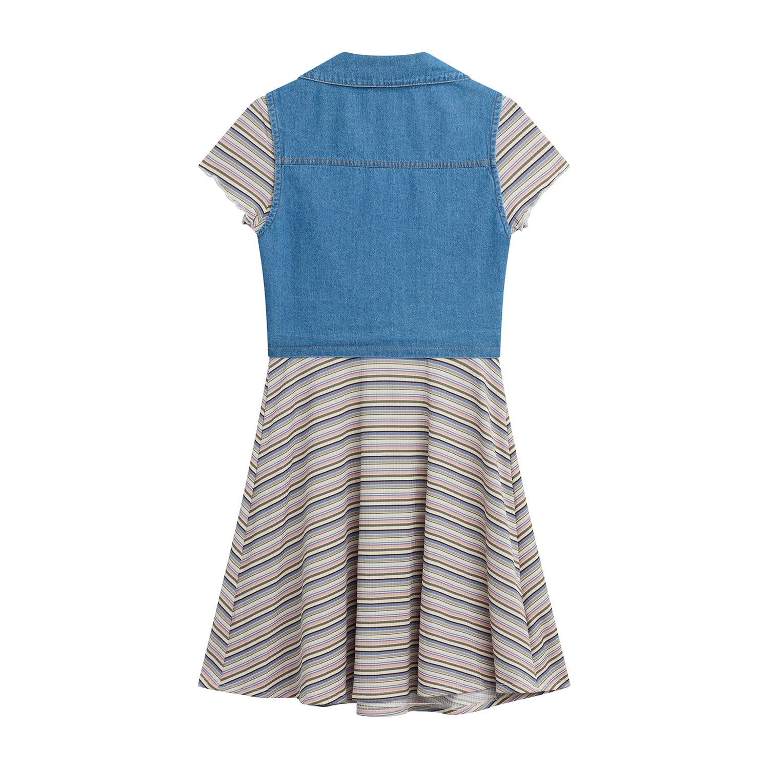 Byer California Girls Cap Striped 2-pc. Dress Set